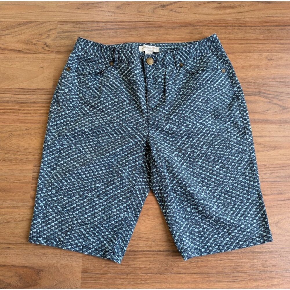 Coldwater Creek Natural Fit Shorts Women's Size 6 Blue Chino Casual Pockets C3